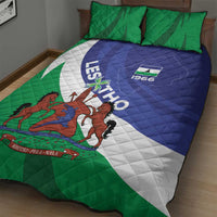 Lesotho 1966 Unique Quilt Bed Set Spiral Aloe Coat of Arms - Wonder Print Shop