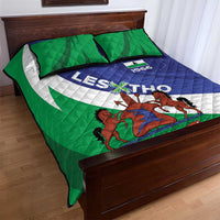 Lesotho 1966 Unique Quilt Bed Set Spiral Aloe Coat of Arms - Wonder Print Shop