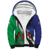 Lesotho 1966 Unique Sherpa Hoodie Spiral Aloe Coat of Arms - Wonder Print Shop