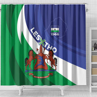 Lesotho 1966 Unique Shower Curtain Spiral Aloe Coat of Arms