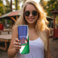 Lesotho 1966 Unique Skinny Tumbler Spiral Aloe Coat of Arms - Wonder Print Shop