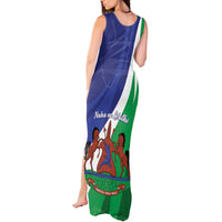 Lesotho 1966 Unique Tank Maxi Dress Spiral Aloe Coat of Arms - Wonder Print Shop