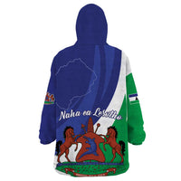 Lesotho 1966 Unique Wearable Blanket Hoodie Spiral Aloe Coat of Arms - Wonder Print Shop