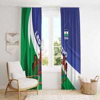 Lesotho 1966 Unique Window Curtain Spiral Aloe Coat of Arms - Wonder Print Shop