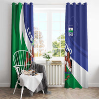 Lesotho 1966 Unique Window Curtain Spiral Aloe Coat of Arms - Wonder Print Shop