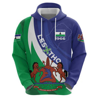 Lesotho 1966 Unique Zip Hoodie Spiral Aloe Coat of Arms - Wonder Print Shop
