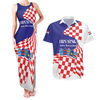 Personalized Croatia Independence Day 1991 Couples Matching Tank Maxi Dress and Hawaiian Shirt Sretan Dan neovisnosti Hrvatske - Wonder Print Shop