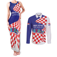 Personalized Croatia Independence Day 1991 Couples Matching Tank Maxi Dress and Long Sleeve Button Shirt Sretan Dan neovisnosti Hrvatske - Wonder Print Shop