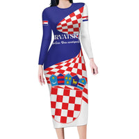 Personalized Croatia Independence Day 1991 Family Matching Long Sleeve Bodycon Dress and Hawaiian Shirt Sretan Dan neovisnosti Hrvatske - Wonder Print Shop