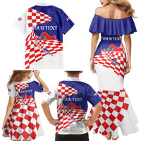 Personalized Croatia Independence Day 1991 Family Matching Mermaid Dress and Hawaiian Shirt Sretan Dan neovisnosti Hrvatske - Wonder Print Shop