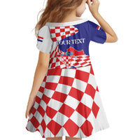 Personalized Croatia Independence Day 1991 Family Matching Off The Shoulder Long Sleeve Dress and Hawaiian Shirt Sretan Dan neovisnosti Hrvatske - Wonder Print Shop