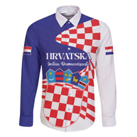 Personalized Croatia Independence Day 1991 Family Matching Off The Shoulder Long Sleeve Dress and Hawaiian Shirt Sretan Dan neovisnosti Hrvatske - Wonder Print Shop