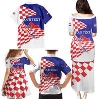 Personalized Croatia Independence Day 1991 Family Matching Puletasi and Hawaiian Shirt Sretan Dan neovisnosti Hrvatske - Wonder Print Shop