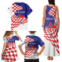 Personalized Croatia Independence Day 1991 Family Matching Tank Maxi Dress and Hawaiian Shirt Sretan Dan neovisnosti Hrvatske - Wonder Print Shop