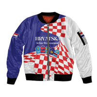 Personalized Croatia Independence Day 1991 Sleeve Zip Bomber Jacket Sretan Dan neovisnosti Hrvatske - Wonder Print Shop