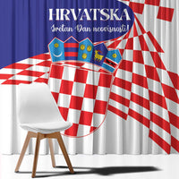 Croatia Independence Day 1991 Window Curtain Sretan Dan neovisnosti Hrvatske - Wonder Print Shop