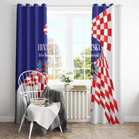 Croatia Independence Day 1991 Window Curtain Sretan Dan neovisnosti Hrvatske - Wonder Print Shop