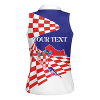 Personalized Croatia Independence Day 1991 Women Sleeveless Polo Shirt Sretan Dan neovisnosti Hrvatske - Wonder Print Shop