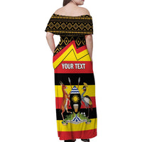 Personalized Uganda Independence Day 1962 Family Matching Off Shoulder Maxi Dress and Hawaiian Shirt African Pattern - Wonder Print Shop