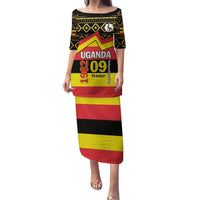 Personalized Uganda Independence Day 1962 Family Matching Puletasi and Hawaiian Shirt African Pattern - Wonder Print Shop