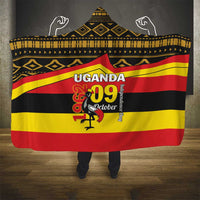 Uganda Independence Day 1962 Hooded Blanket African Pattern