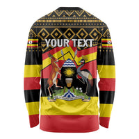 Personalized Uganda Independence Day 1962 Long Sleeve Shirt African Pattern - Wonder Print Shop