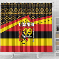 Uganda Independence Day 1962 Shower Curtain African Pattern
