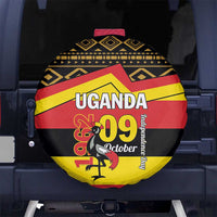 Uganda Independence Day 1962 Spare Tire Cover African Pattern - Wonder Print Shop