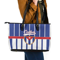 Cuba Leather Tote Bag Simple Sporty Style - Wonder Print Shop