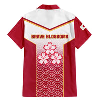 Japan Rugby Family Matching Mermaid Dress and Hawaiian Shirt Brave Blossoms Japanese Motif Pattern - Wonder Print Shop