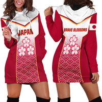 Japan Rugby Hoodie Dress Brave Blossoms Japanese Motif Pattern - Wonder Print Shop