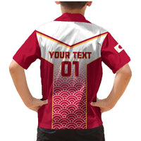 Custom Japan Rugby Family Matching Mermaid Dress and Hawaiian Shirt Brave Blossoms Japanese Motif Pattern - Wonder Print Shop