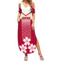 Custom Japan Rugby Summer Maxi Dress Brave Blossoms Japanese Motif Pattern - Wonder Print Shop