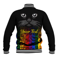 Personalised Ally Cat Baseball Jacket 2023 National Coming Out Day - Wonder Print Shop