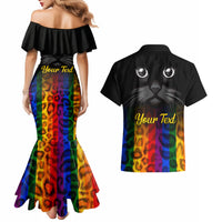 Personalised Ally Cat Couples Matching Mermaid Dress and Hawaiian Shirt 2023 National Coming Out Day - Wonder Print Shop