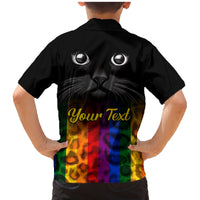 Personalised Ally Cat Family Matching Mermaid Dress and Hawaiian Shirt 2023 National Coming Out Day - Wonder Print Shop