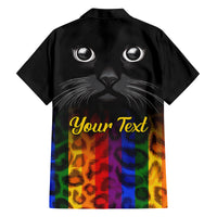 Personalised Ally Cat Family Matching Off Shoulder Long Sleeve Dress and Hawaiian Shirt 2023 National Coming Out Day - Wonder Print Shop