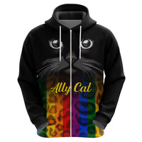 Personalised Ally Cat Hoodie 2023 National Coming Out Day - Wonder Print Shop