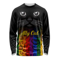 Personalised Ally Cat Long Sleeve Shirt 2023 National Coming Out Day - Wonder Print Shop
