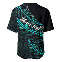 Personalised Aotearoa Baseball Jersey Silver Fern Mix Paua Shell Polynesian Pattern - Wonder Print Shop