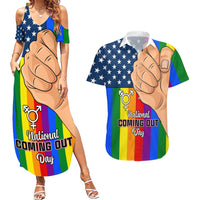 Love is Love Couples Matching Summer Maxi Dress and Hawaiian Shirt 2023 National Coming Out Day - Wonder Print Shop