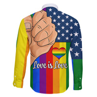 Love is Love Family Matching Long Sleeve Bodycon Dress and Hawaiian Shirt 2023 National Coming Out Day - Wonder Print Shop