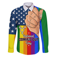 Love is Love Family Matching Off Shoulder Long Sleeve Dress and Hawaiian Shirt 2023 National Coming Out Day - Wonder Print Shop