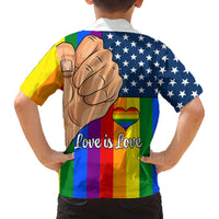 Love is Love Family Matching Tank Maxi Dress and Hawaiian Shirt 2023 National Coming Out Day - Wonder Print Shop