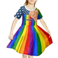Love is Love Kid Short Sleeve Dress 2023 National Coming Out Day - Wonder Print Shop