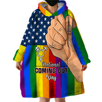 Love is Love Wearable Blanket Hoodie 2023 National Coming Out Day - Wonder Print Shop