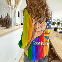 Love is Love Women Casual Shirt 2023 National Coming Out Day - Wonder Print Shop