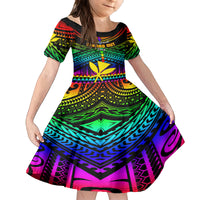 Personalised Hawaii Family Matching Long Sleeve Bodycon Dress and Hawaiian Shirt Kanaka Maoli Kakau 2023 National Coming Out Day - Wonder Print Shop