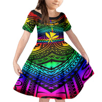 Personalised Hawaii Family Matching Mermaid Dress and Hawaiian Shirt Kanaka Maoli Kakau 2023 National Coming Out Day - Wonder Print Shop