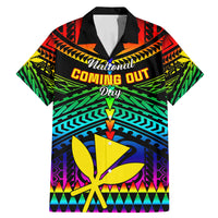 Personalised Hawaii Family Matching Mermaid Dress and Hawaiian Shirt Kanaka Maoli Kakau 2023 National Coming Out Day - Wonder Print Shop